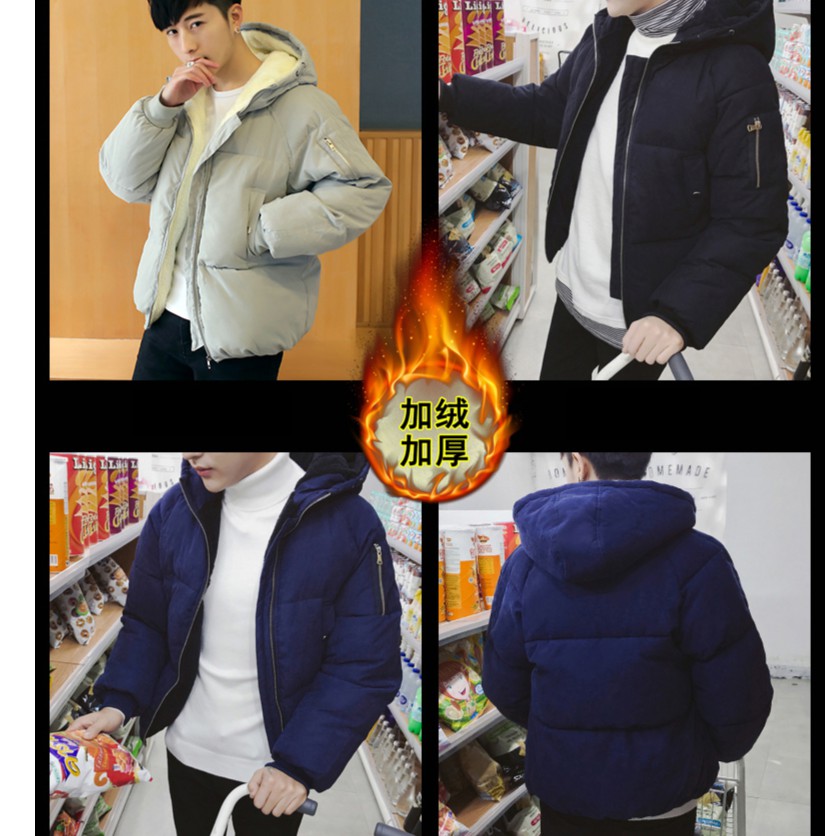 ÁO PHAO NAM LÓT LÔNG SIÊU ẤM MẶC MÙA RÉT ĐẠI HÀN PHONG CÁCH HÀN QUỐC DÁNG BOOMBER
