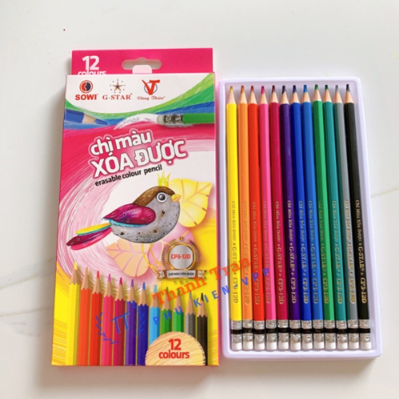 Chì màu xoá được