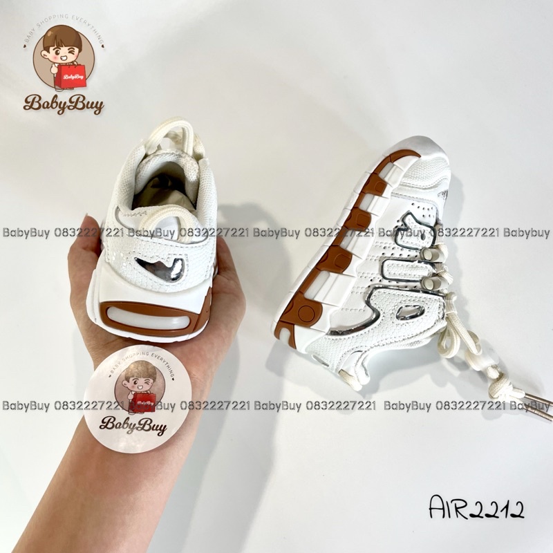 GIÀY CHO BÉ, GIÀY THỂ THAO BÉ TRAI BÉ GÁI (AIR TRẮNG NÂU)