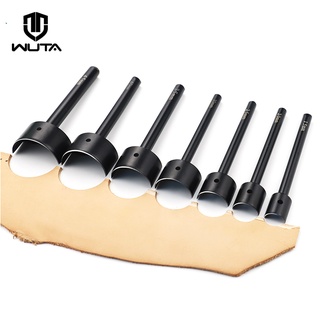 Bộ dụng cụ máy cắt góc khâu đục lỗ bằng thép bán nguyệt 15-45mm làm đồ da túi ví thắt lưng tròn thủ công