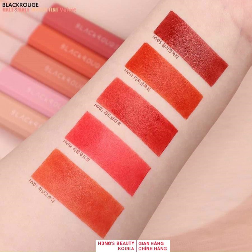 Son kem BLACK ROUGE Half and Half Collection MỚI. chất son lì, bảng màu siêu đẹp - HanZy Store