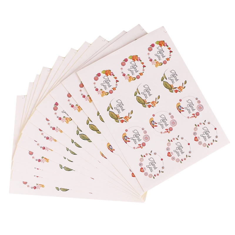 Set 120 miếng dán chữ thank you dùng trang trí bánh