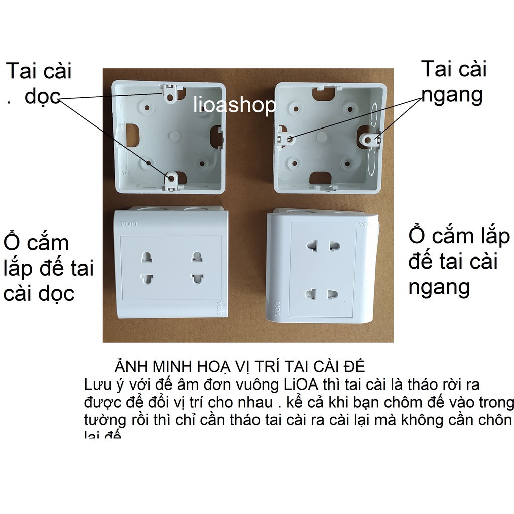 Ổ ĐÔI 2 CHẤU LiOA MẶT VUÔNG.