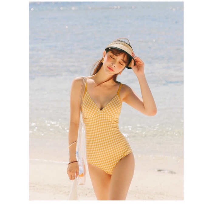 Bikini 1 Mảnh liền thân LUHAZO 2 dây nâng ngực kèm mút che bụng bigsize Chất Đẹp Quảng Châu Hàn Quốc 2390 K1T4-1