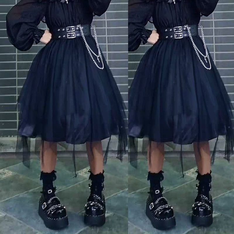 XIXI Giày Cao Gót Đế Xuồng Có Dây Đeo Mắt Cá Chân Hóa Trang Lolita Cho Nữ