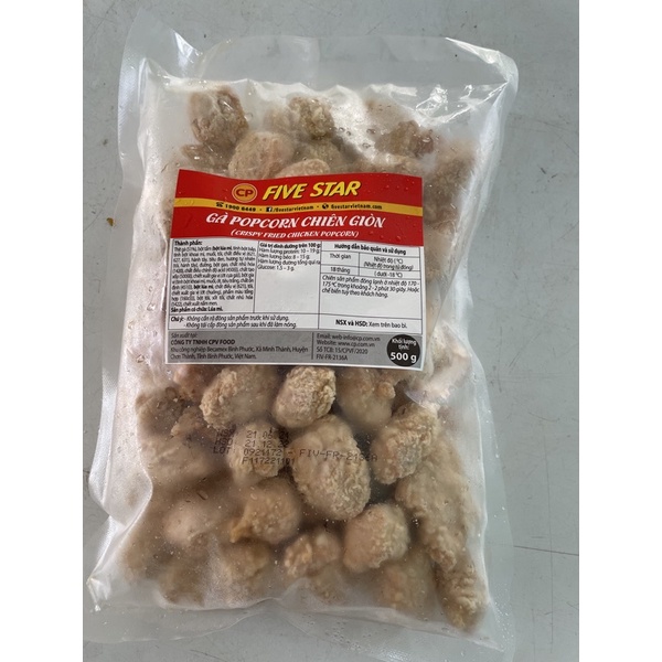 Gà popcorn chiên giòn hiệu CP túi 300g siêu ngon