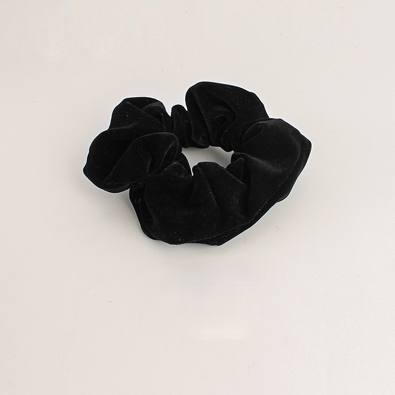 Dây buộc tóc/băng đô cài tóc bằng vải nhung mềm mại màu trơn phong cách vintage dành cho nữ