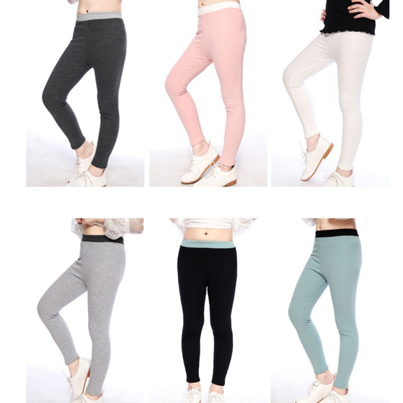 Quần Legging Phối Màu Đáng Yêu Cho Bé Gái