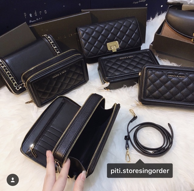 Túi + Clutch Cnk kèm box chính hãng có sẵn CK6-10840105