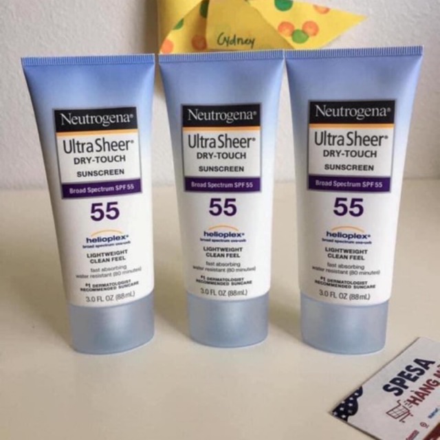 KEM CHỐNG NẮNG Neutrogena Ultra Sheer Dry Touch Sunscreen Broad Spectrum #SPF55/SPF70