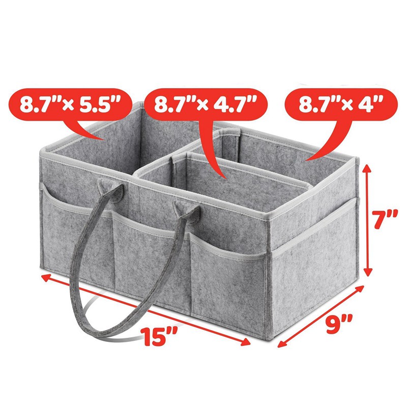 Túi vải nỉ chia nhiều ngăn xếp quần áo gọn gàng cho bé sơ sinh
