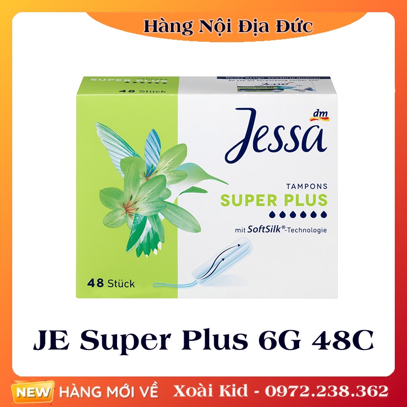 Băng vệ sinh Tampon Jessa Đức đủ size - Date mới đủ Bill