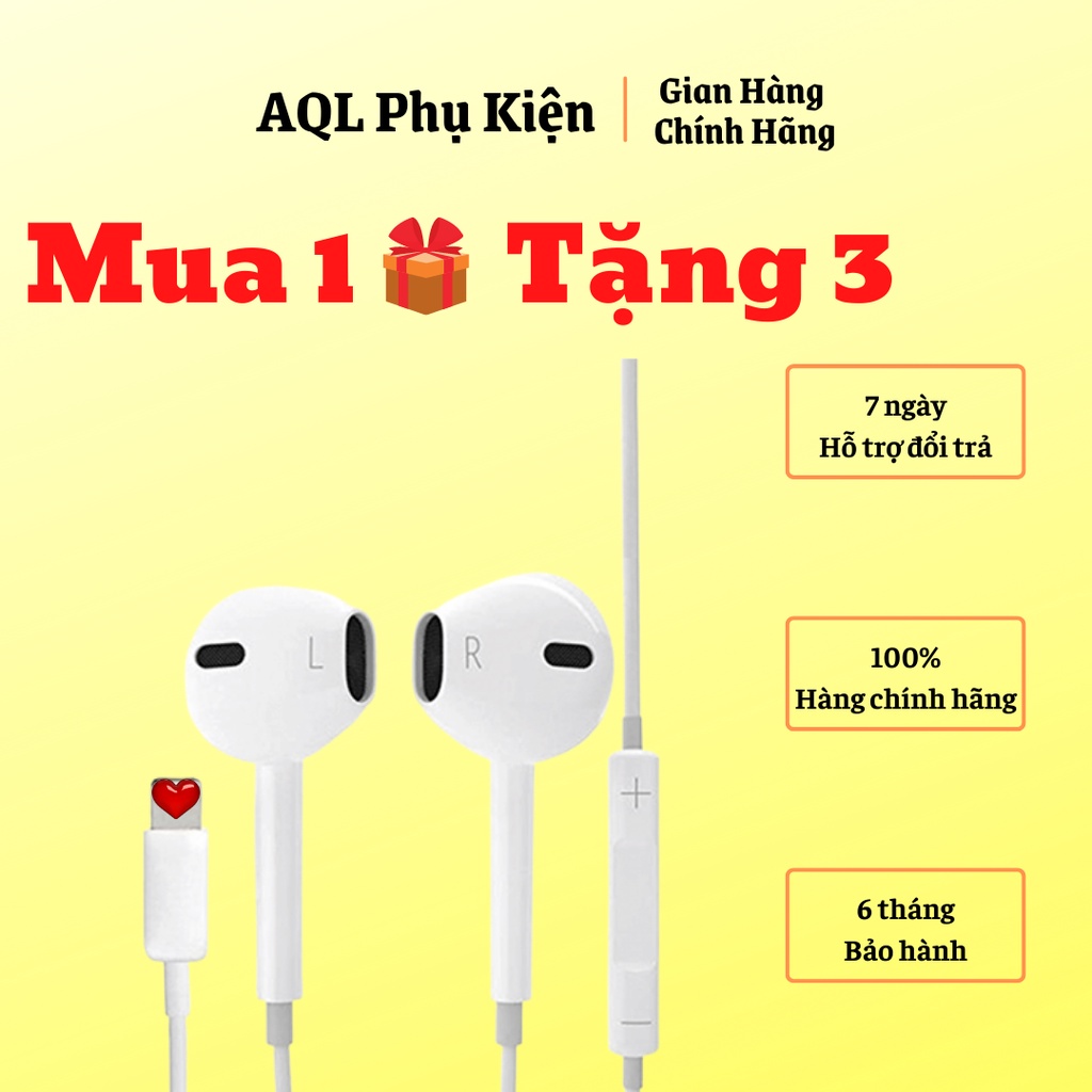 Tai Nghe Nhét Tai Có Mic Cho Điện Thoại Chân Lightning Không Cần Kết Nối Bluetooth Dùng Cho Ip 8/X/11/12/13