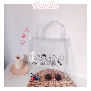 [FREESHIP TỪ 50K] Túi tote ulzzang Pvc trong suốt Snoopy