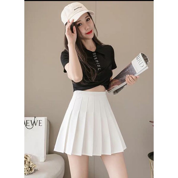 Chân Váy Ngắn Xếp Ly LyLy Chân Váy Tennis Trắng Đen Dáng Chữ A Hàn Quốc Cao Cấp Ulzzang Dáng Xòe Ôm Body Đẹp CV003 | BigBuy360 - bigbuy360.vn