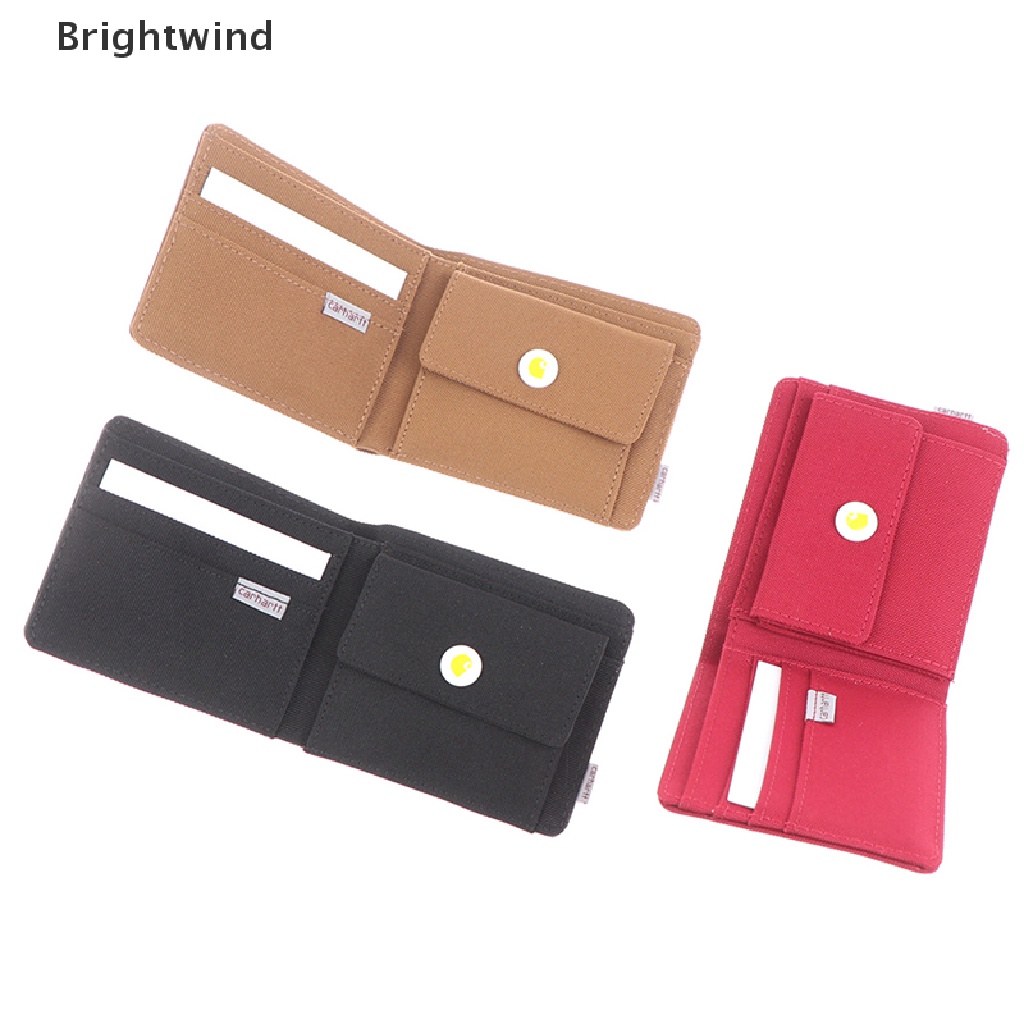 Ví ngắn gập đôi Carhartt đựng tiền xu/ thẻ phong cách retro đơn giản cho nam