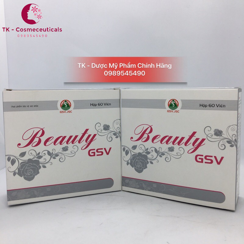 viên uống Beauty GSV bổ sung collagen giúp da tươi mịn và săn chắc Hộp 60 viên