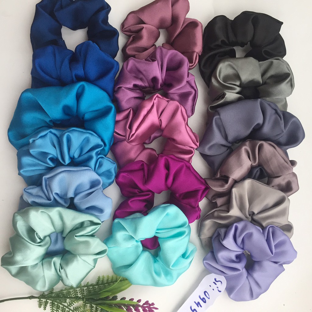 [Mã FAGOGO giảm 12% đơn 99K] cột tóc vải scrunchies buộc tóc vải trơn bóng loại đẹp hot trend | BigBuy360 - bigbuy360.vn