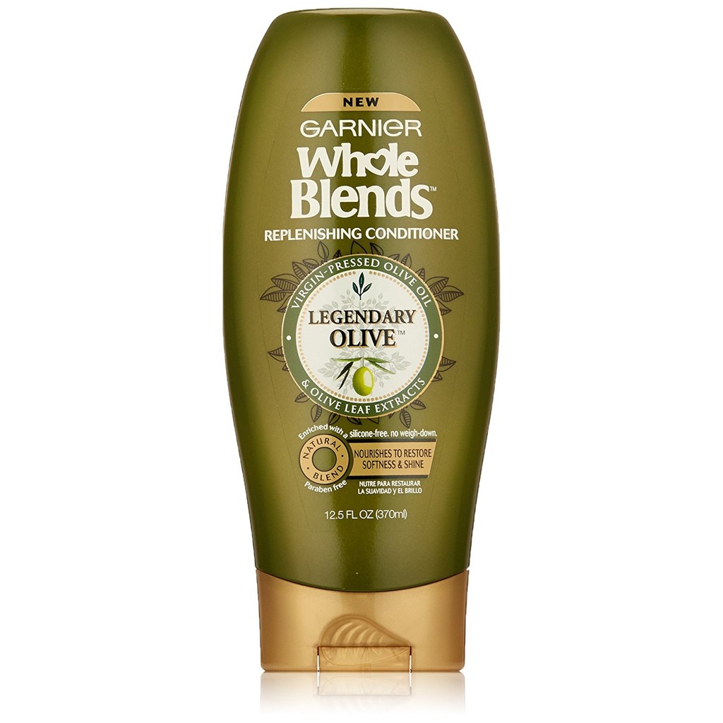 Dầu Xả Chiết Xuất Oliu Garnier Hair Care Whole Blends Legendary Olive Replenishing Conditioner 370ml/650ml (Mỹ)