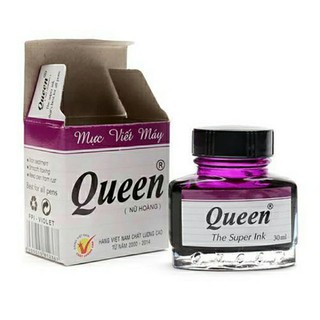 01 Lọ Mực Queen Tím 🌞 Mực Viết Bút Máy Dành Cho Học Sinh