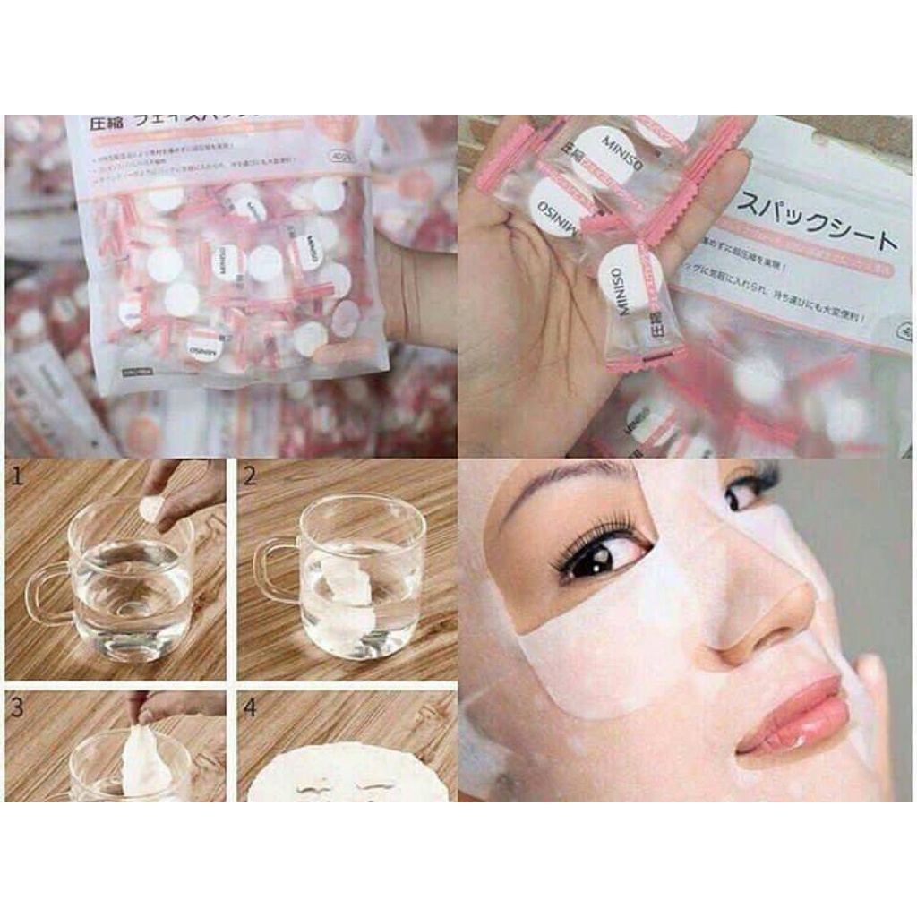 Mặt Nạ Giấy Nén Miniso Nhật Bản TAstore
