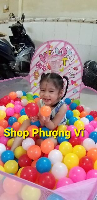 Lều bóng kitty cho bé kèm 200 bóng nhé.