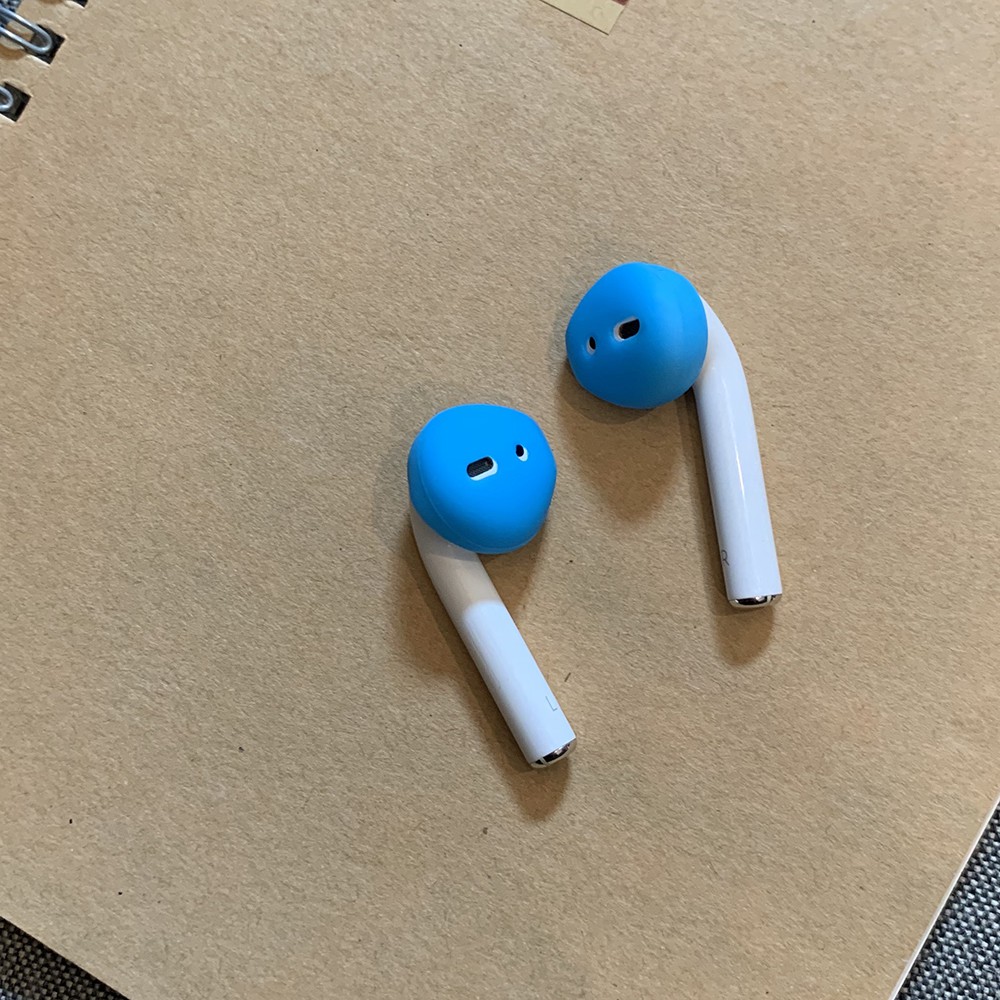 Cặp Nút Bọc Tai Nghe Airpods Thay Thế Bằng Silicon Mềm Siêu Mỏng Chống Trượt Màu Trơn Nhiều Màu Tiện Dụng