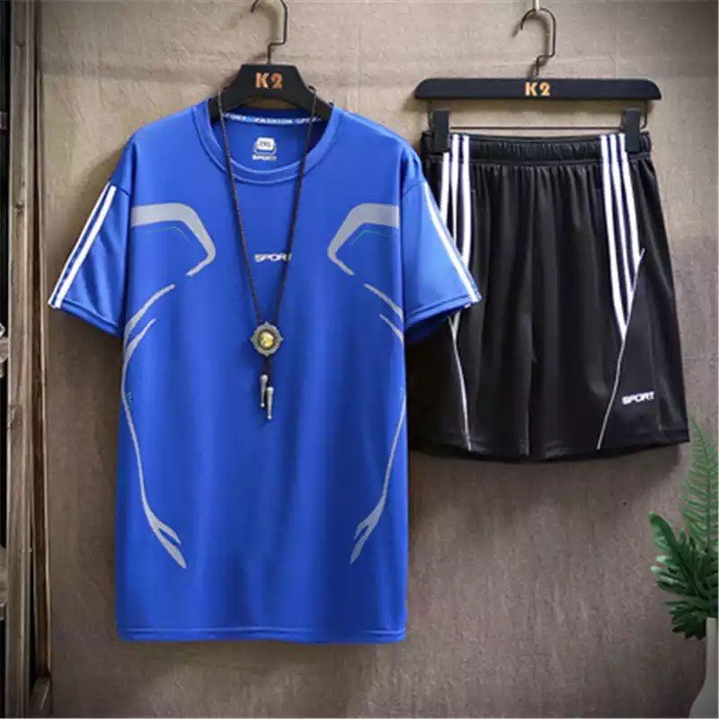 Bộ thể thao nam,tập GYM chất liệu thun lạnh trơn - cổ tròn - BH26 - PANDO FASHION