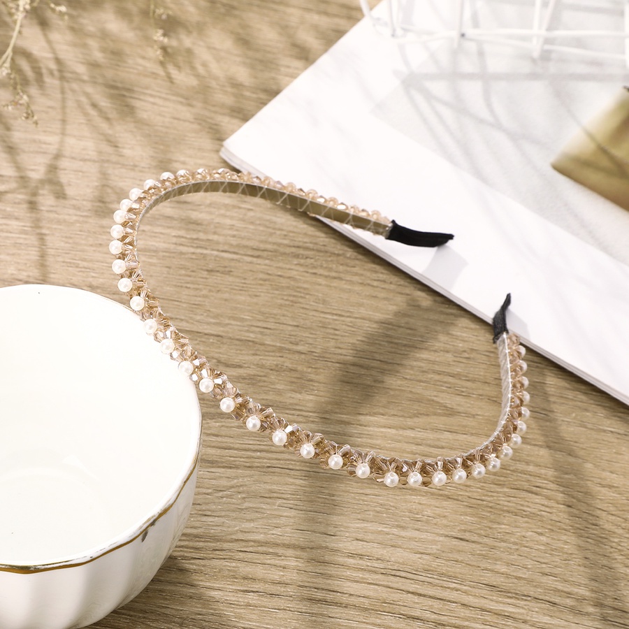 Băng Đô Cài Tóc Đính Ngọc Trai Nhân Tạo Phong Cách Hàn Quốc Thời Trang Cho Nữ