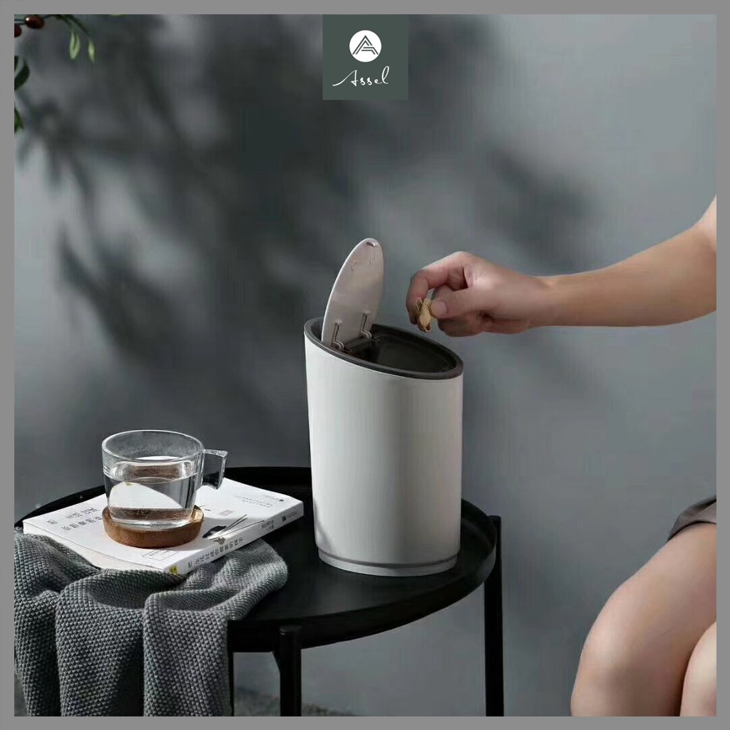 Thùng rác mini JIANXIA để bàn học, phòng ngủ, phòng khách, văn phòng cute giá rẻ phong cách sang Bắc Âu sang trọng