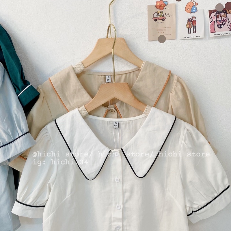 sơ mi tiểu thư hàn quốc ulzzang vintage hichi