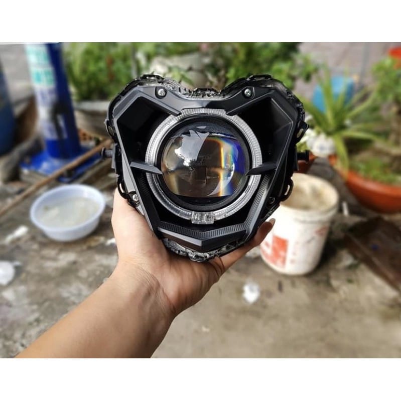 Choá Winner V1, GTR150, RS150 Gắn Sẵn Bi Led B11 Lens Xanh Tím - Bảo Hành 12 Tháng