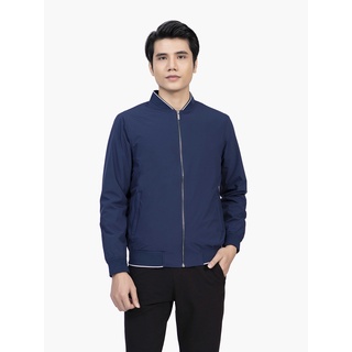 Áo khoác gió 2 lớp nam ARISTINO thiết kế cổ bomber thời trang, màu sắc trung tính dễ phối trang phục - AJK016W1