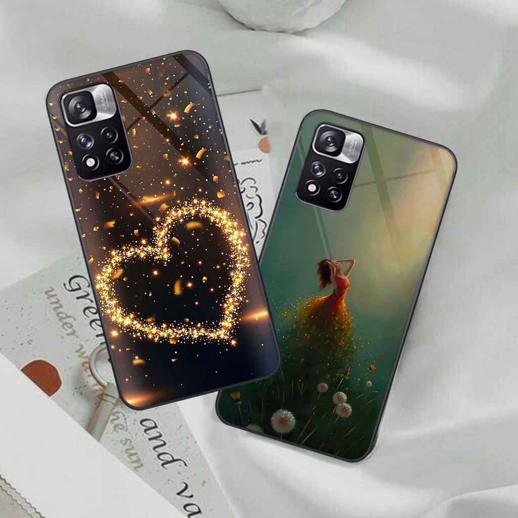 Ốp lưng kính cường lực Xiaomi Redmi Note 11 / Note 11s / Redmi Note 11 Pro 5G loại đẹp