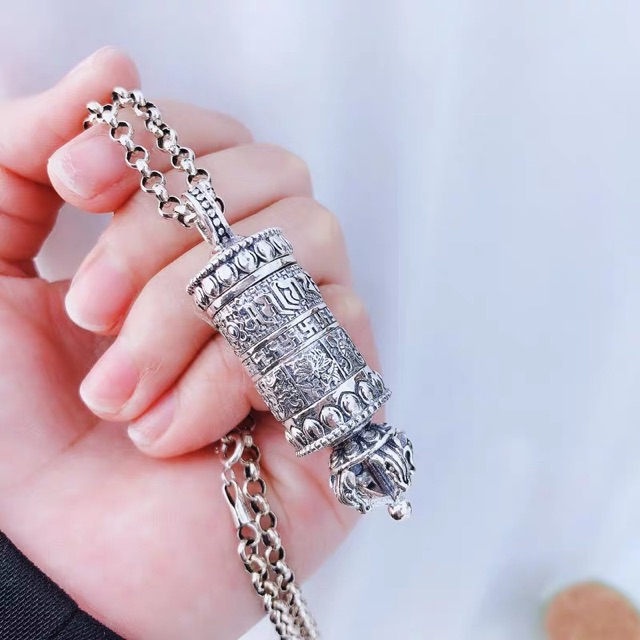 Mặt Dây Chuyền Trụ Kinh Luân - Bát Bảo Phật Giáo DC429