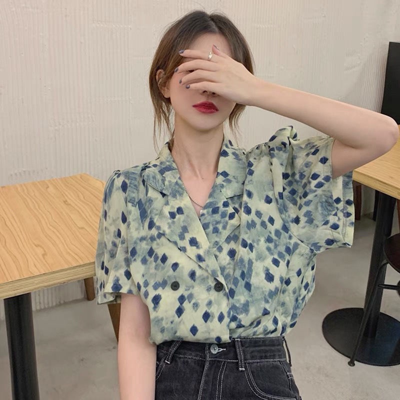 Áo Chiffon Dáng Rộng Thời Trang Mùa Hè Có Size Lớn Cho Nữ