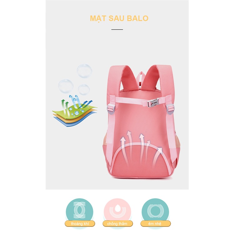 Balo học sinh cấp 1 cho bé đi học cặp sách trẻ em tiểu học lớp 1 2 họa tiết hoạt hình dễ thương 2216