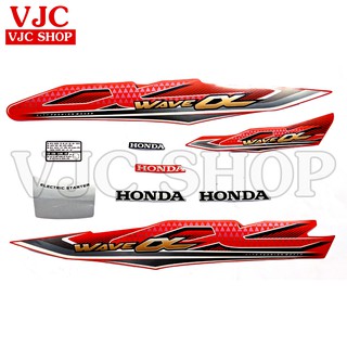 Bộ tem xe Wave Alpha 2017 màu đỏ