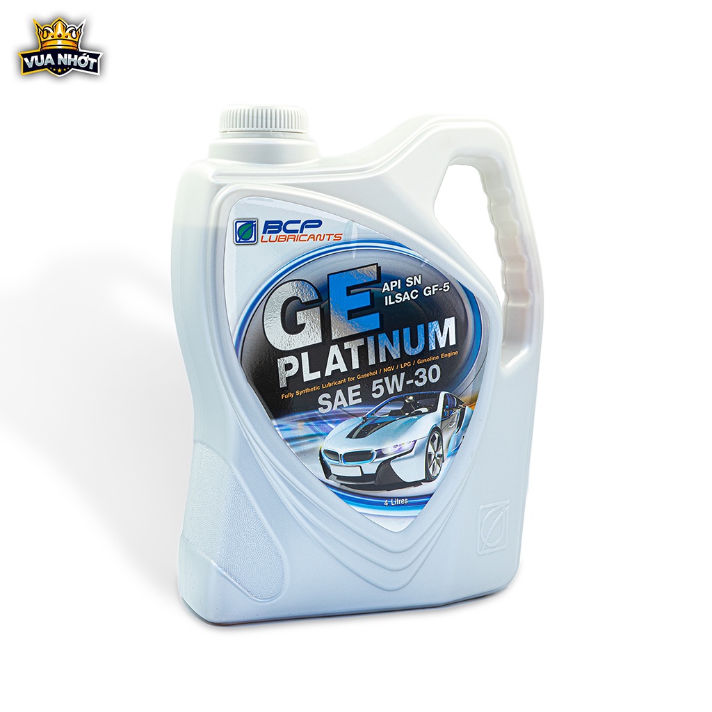 Dầu Nhớt Xe Ôto 5W30 Máy Xăng GE PLATINUM Thái Lan API SN, ILSAC GF-5, DEXOS 1, Tổng Hợp Toàn Phần, 4 Lít