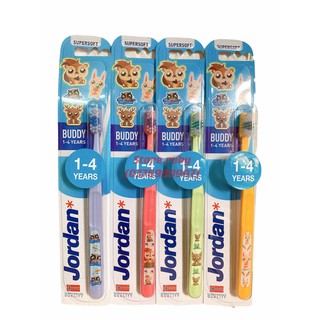 Bàn Chải Đánh Răng Jordan Buddy Supersoft Cho Bé 1-4 Tuổi Hàng Malaysia