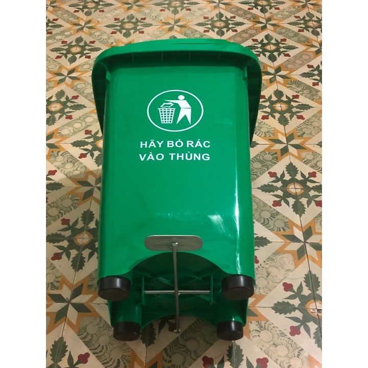 Thùng rác 60 lít hộ gia đình có chân đạp mở nắp