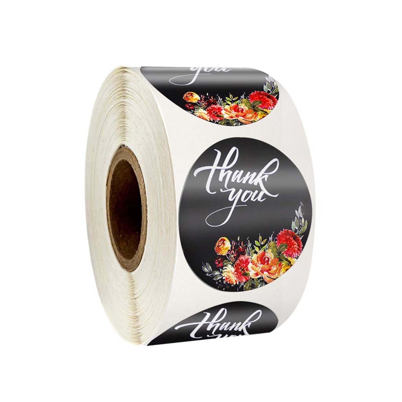 Cuộn 500 Hình Dán &quot;Thank You&quot; Cho Trang Trí Giáng Sinh