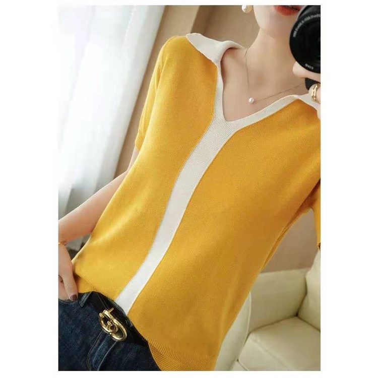 Áo thun tay ngắn dáng rộng thời trang mùa hè cho phụ nữ trung niên