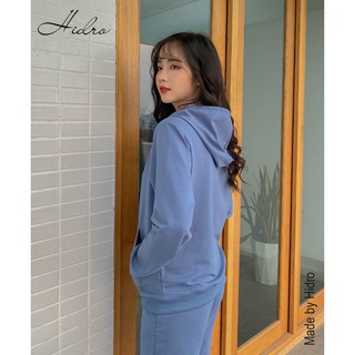 HIDRO Bộ hoodie nỉ da cá chéo