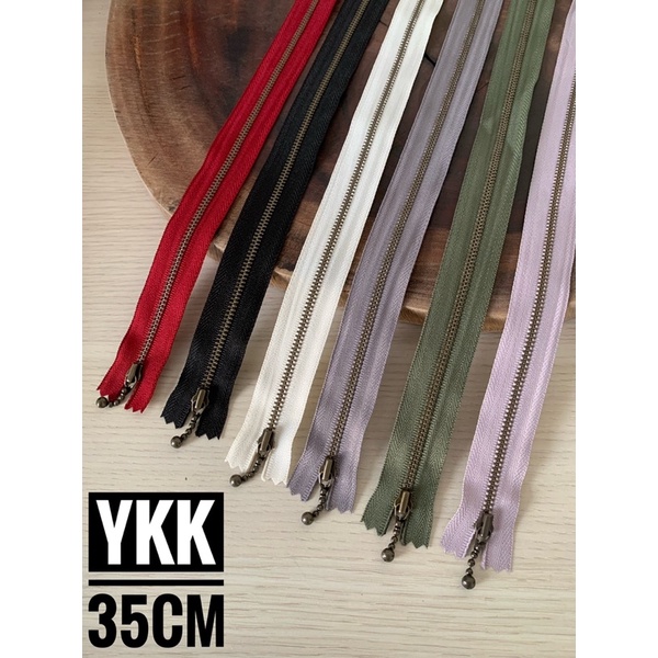Dây Kéo YKK 35cm - Đầu Giọt Nước, Răng 3