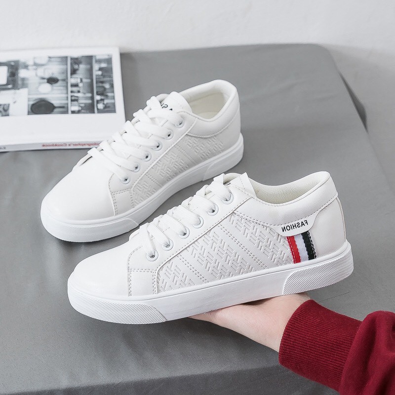 Giày thể thao nam sneaker màu trắng, giày nam cao cấp