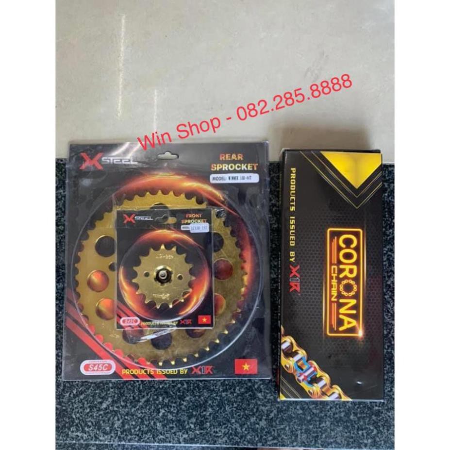Nhông sên coorona màu vàng chuẩn hàng chính hãng giành cho winner, Exciter