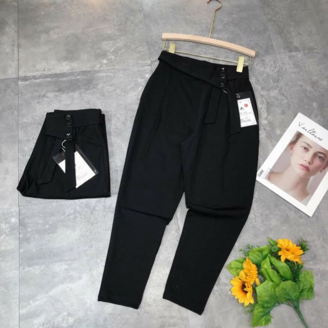 Quần baggy cạp lệch 3 khuy mẫu mới(mã 2002)