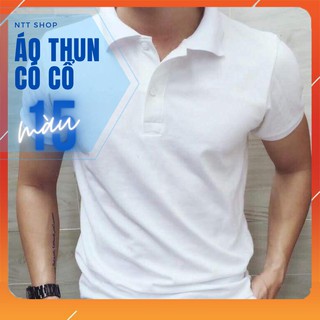 Áo Thun Có Cổ Nam 15 Màu Trơn 🔹FREESHIP🔹 Áo Có Cổ Nam Tay Ngắn Màu Trơn