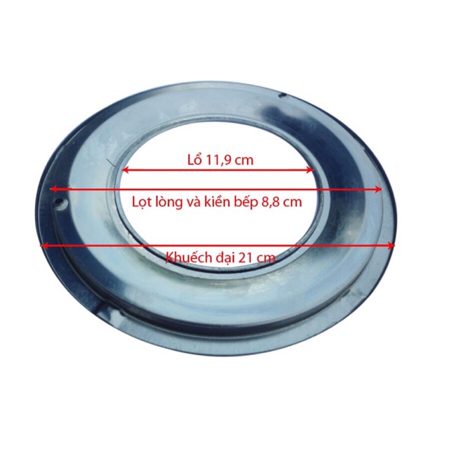 2 Khay đỡ kiềng bếp gas Inox thay thế cho bếp gas phổ thông + Kèm ốc gắn